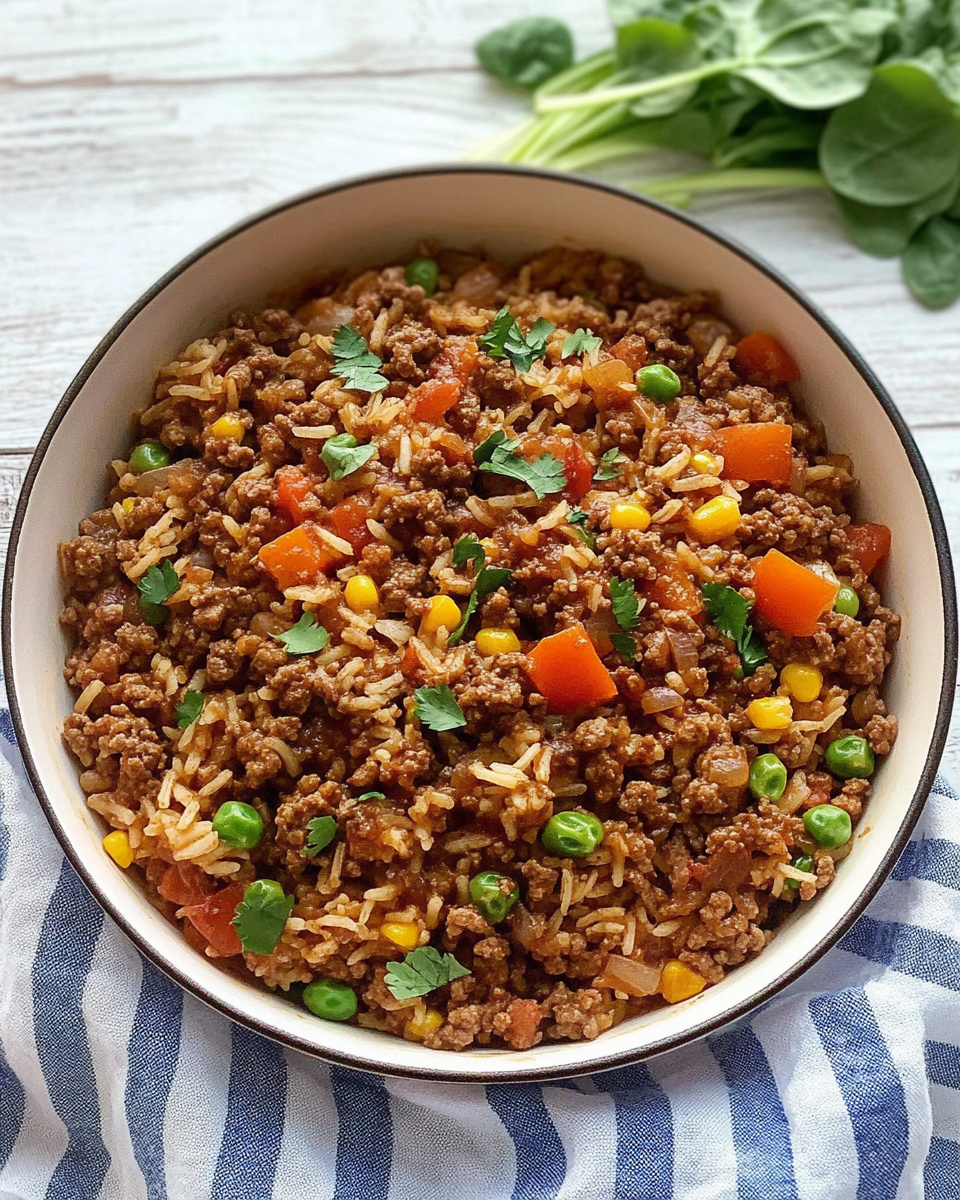 One-Pot Ground Beef and Rice