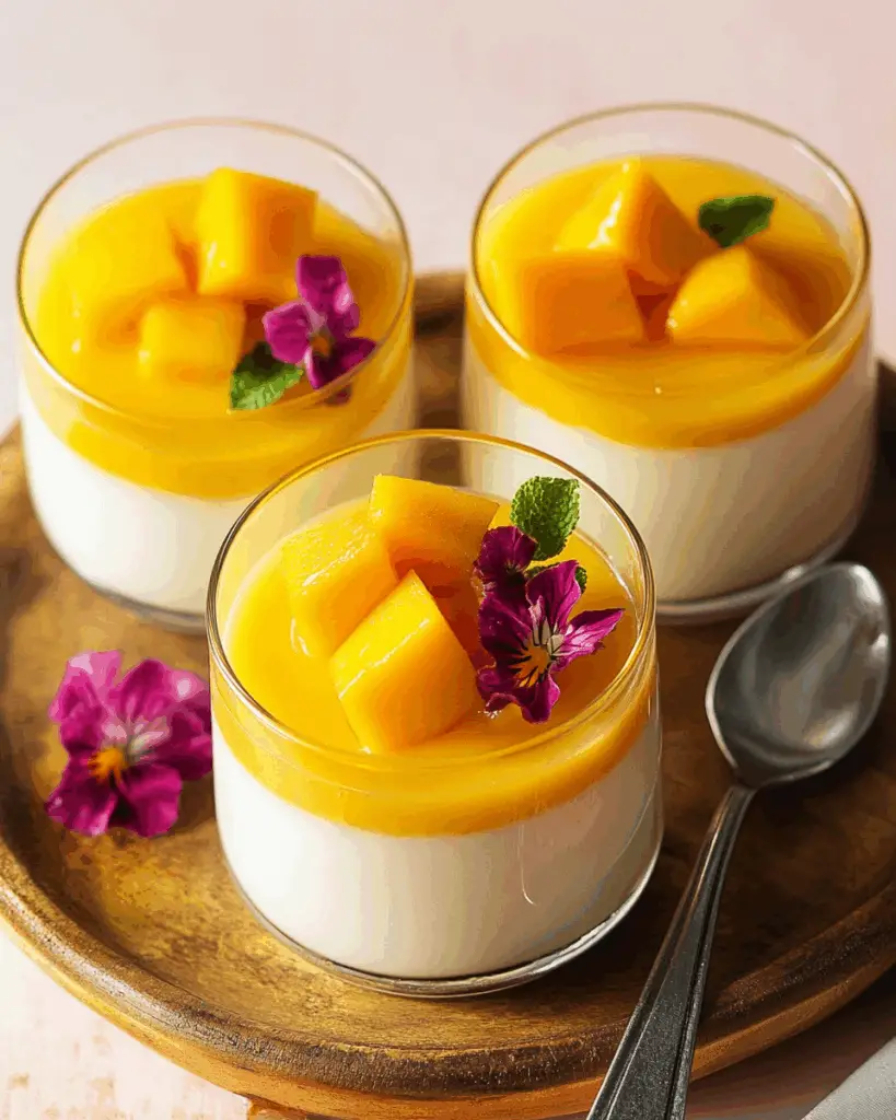 Coconut Mango Panna Cotta