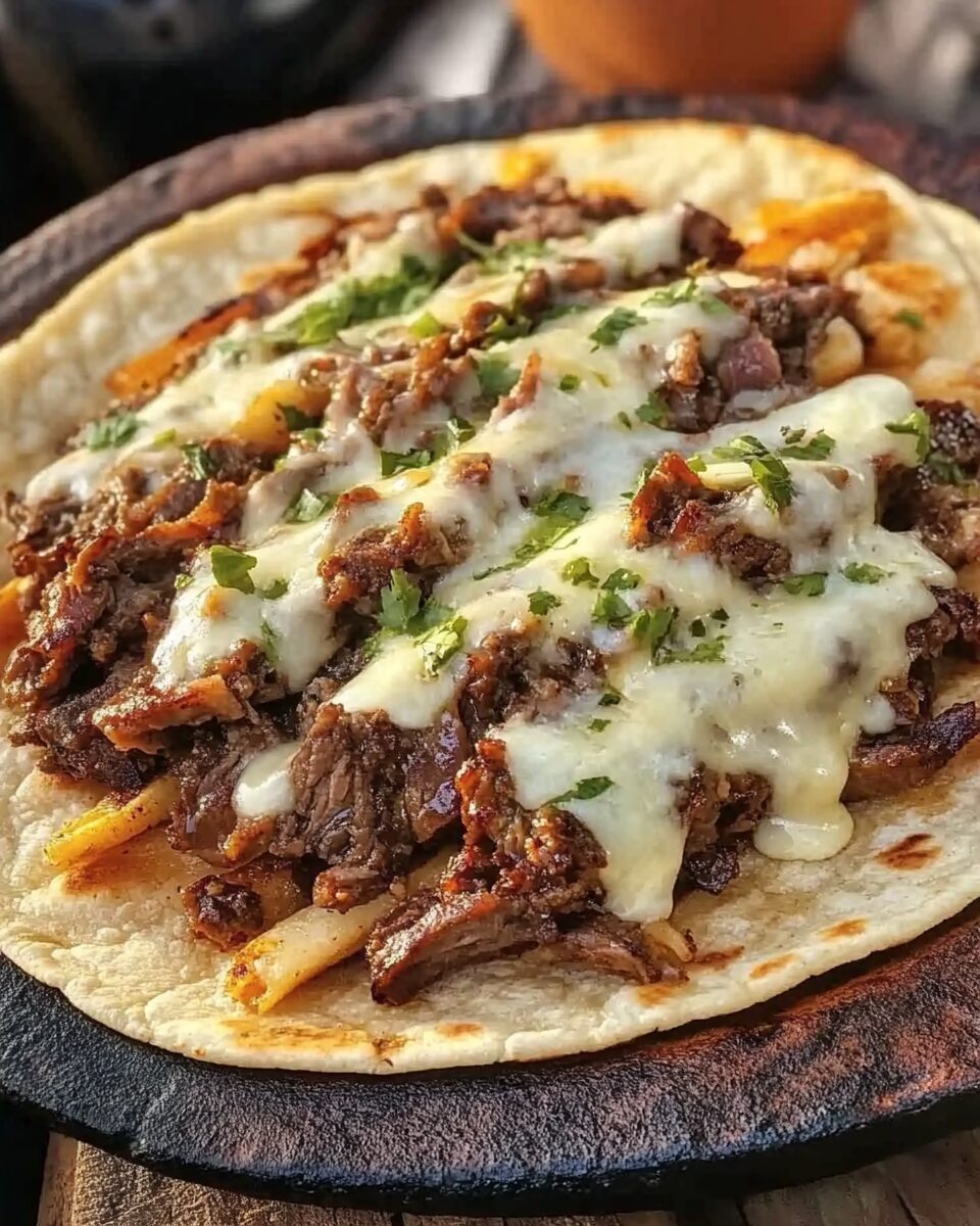 Tacos de Carne con Queso Estilo Sonora