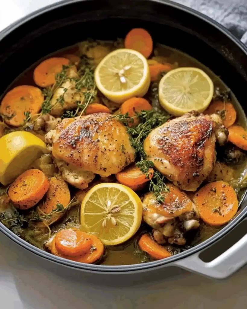 Braised Chicken Thighs with Carrots and Lemons