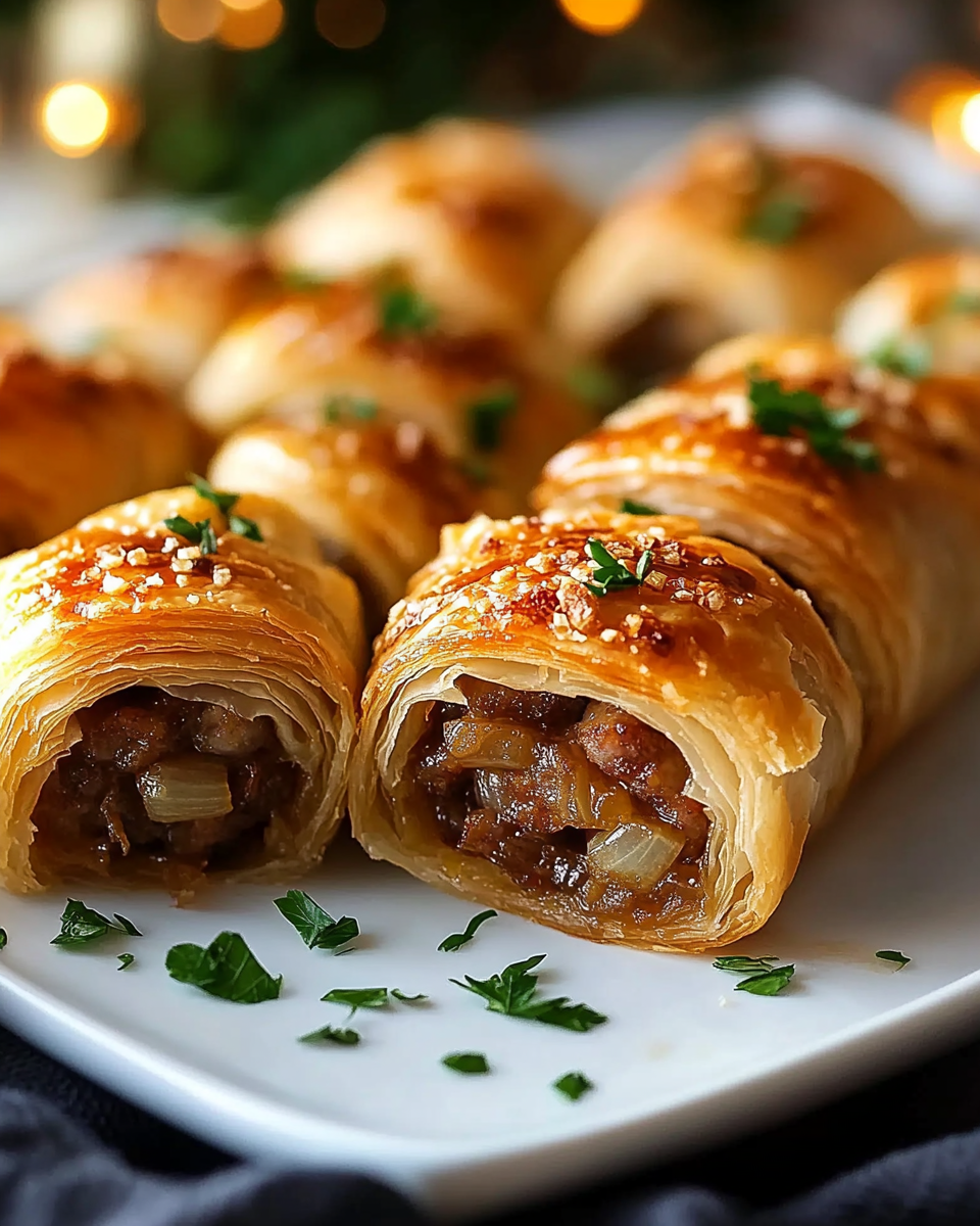 French Onion Sausage Rolls