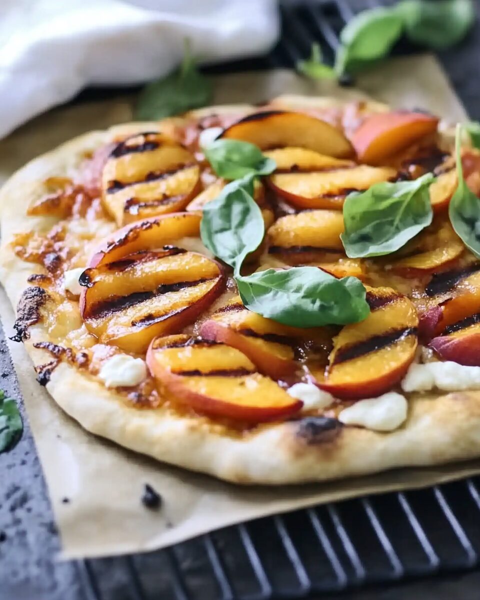 Grilled Peach Pizza