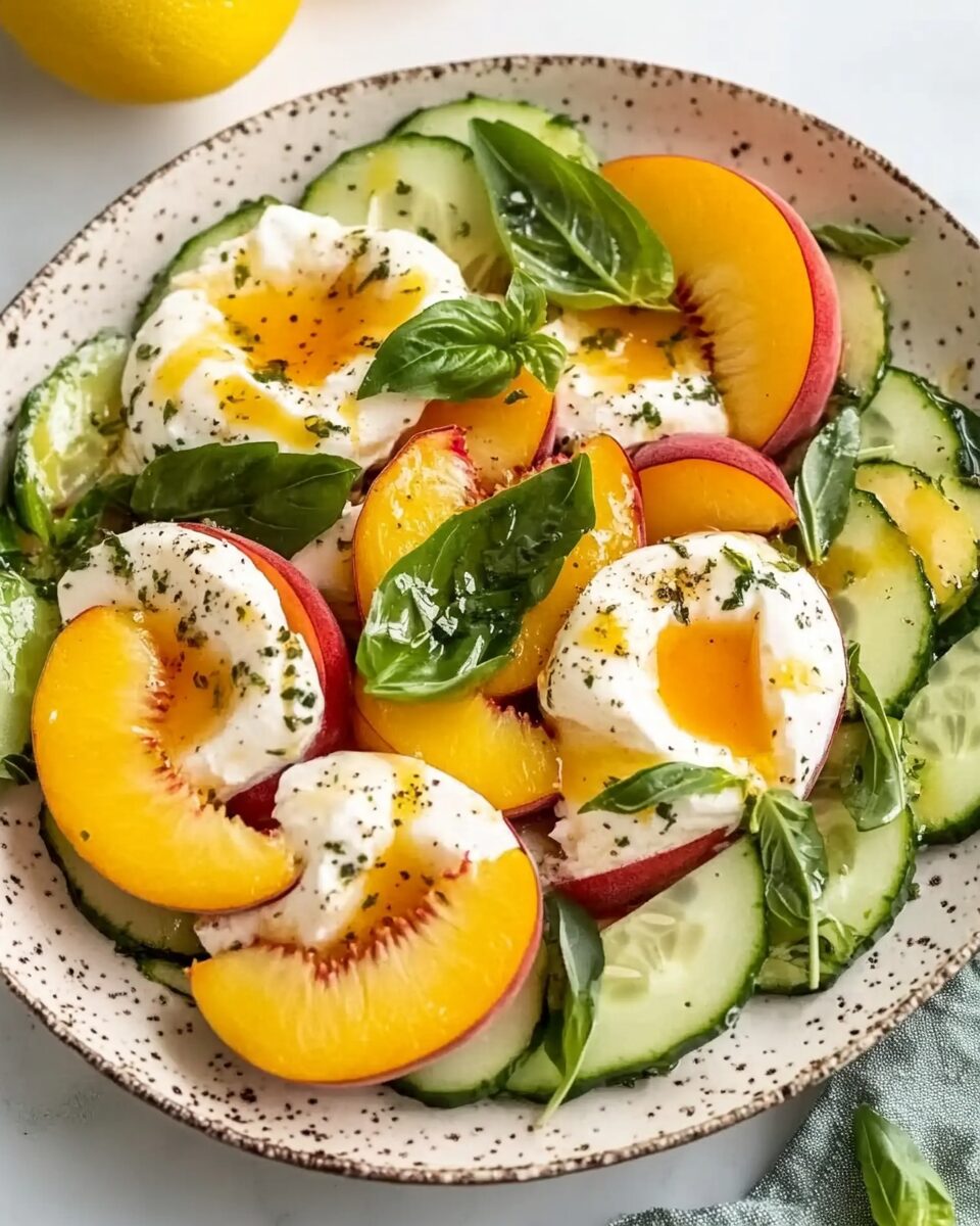Peach Caprese Salad with Burrata