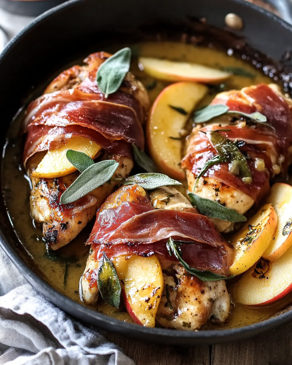 Prosciutto, Apple, and Sage Butter Chicken