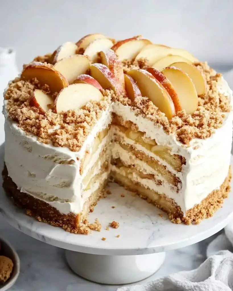 Apple Crumble Ice Cream Cake
