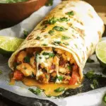 Smothered Honey Lime Chicken Burritos
