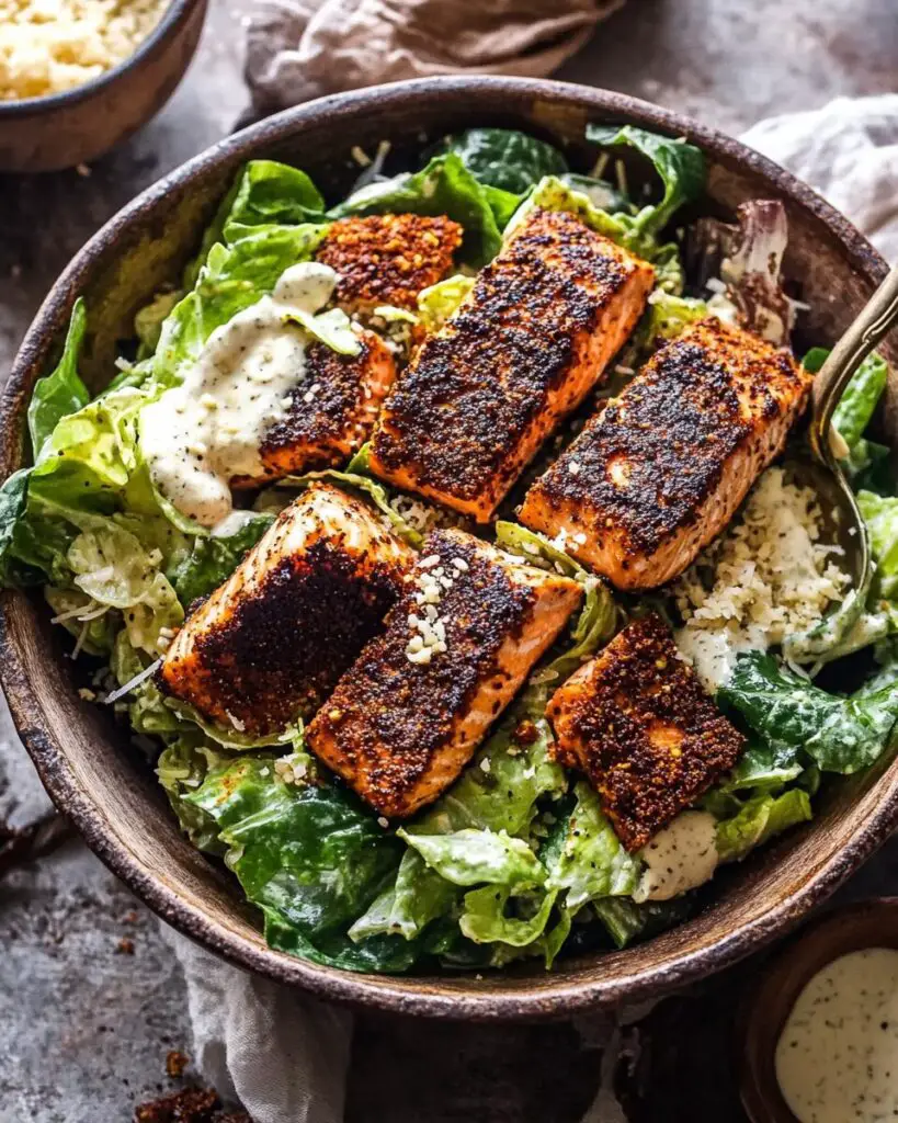 Blackened Salmon Caesar Salad