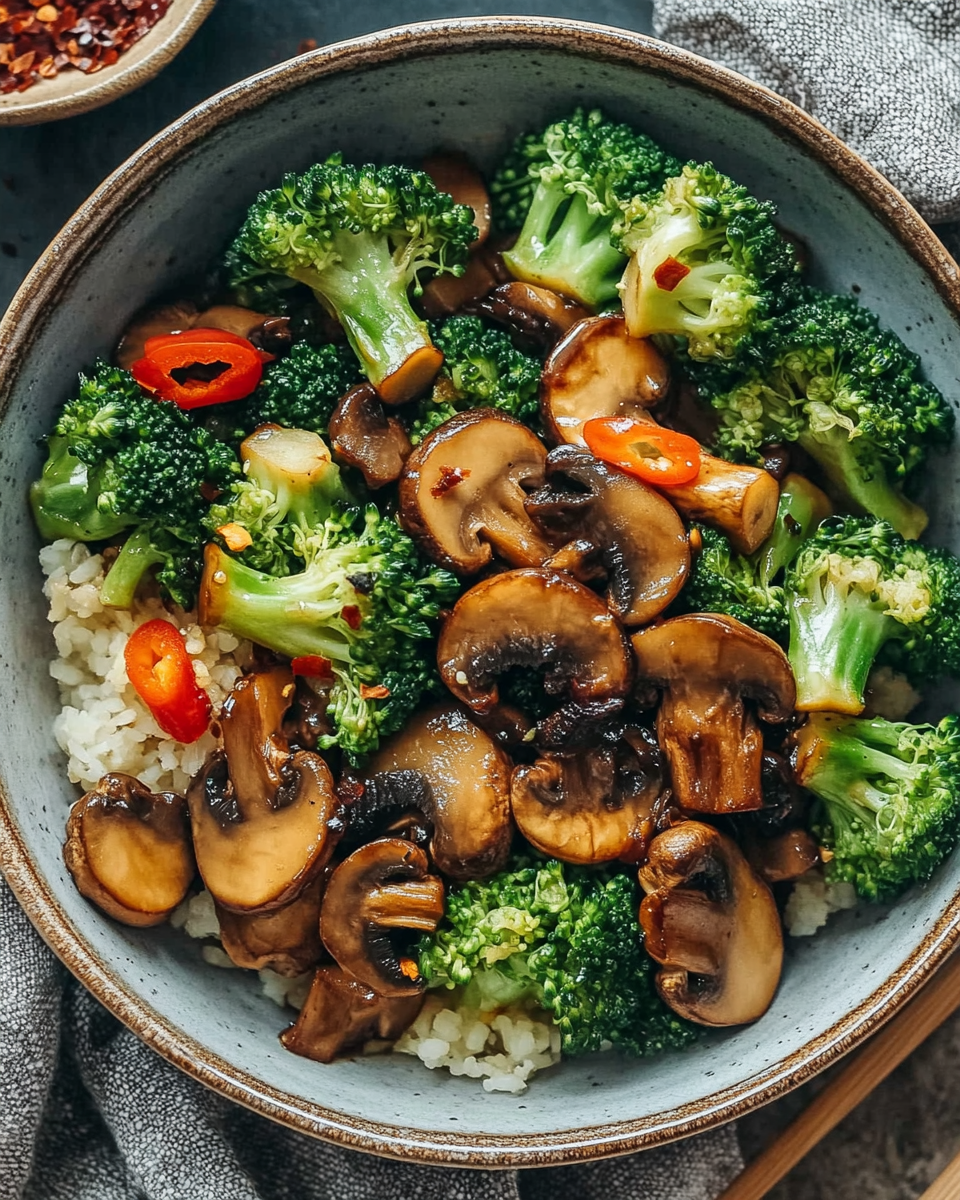 Broccoli and Mushroom Stir Fry