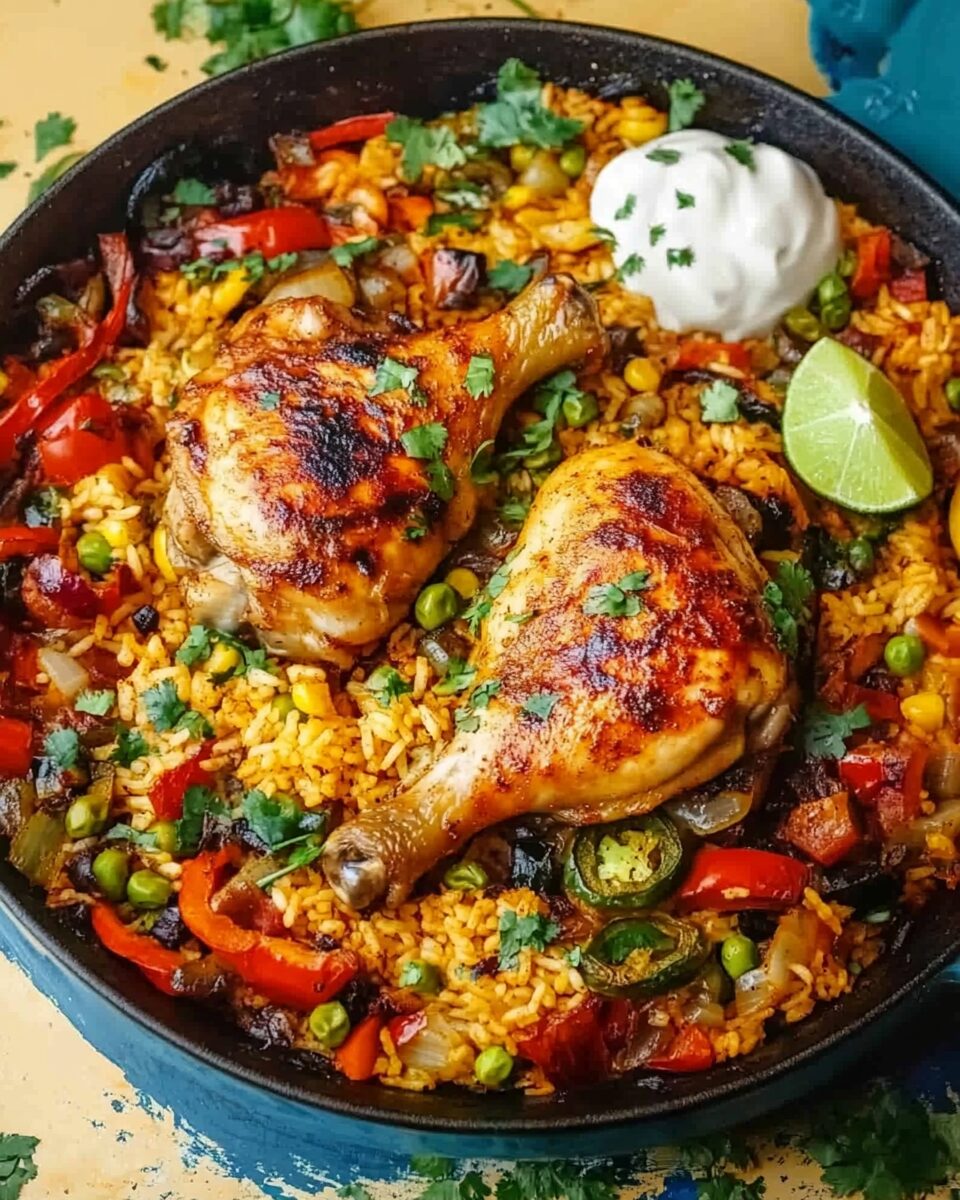 Chicken and Rice Taco Skillet
