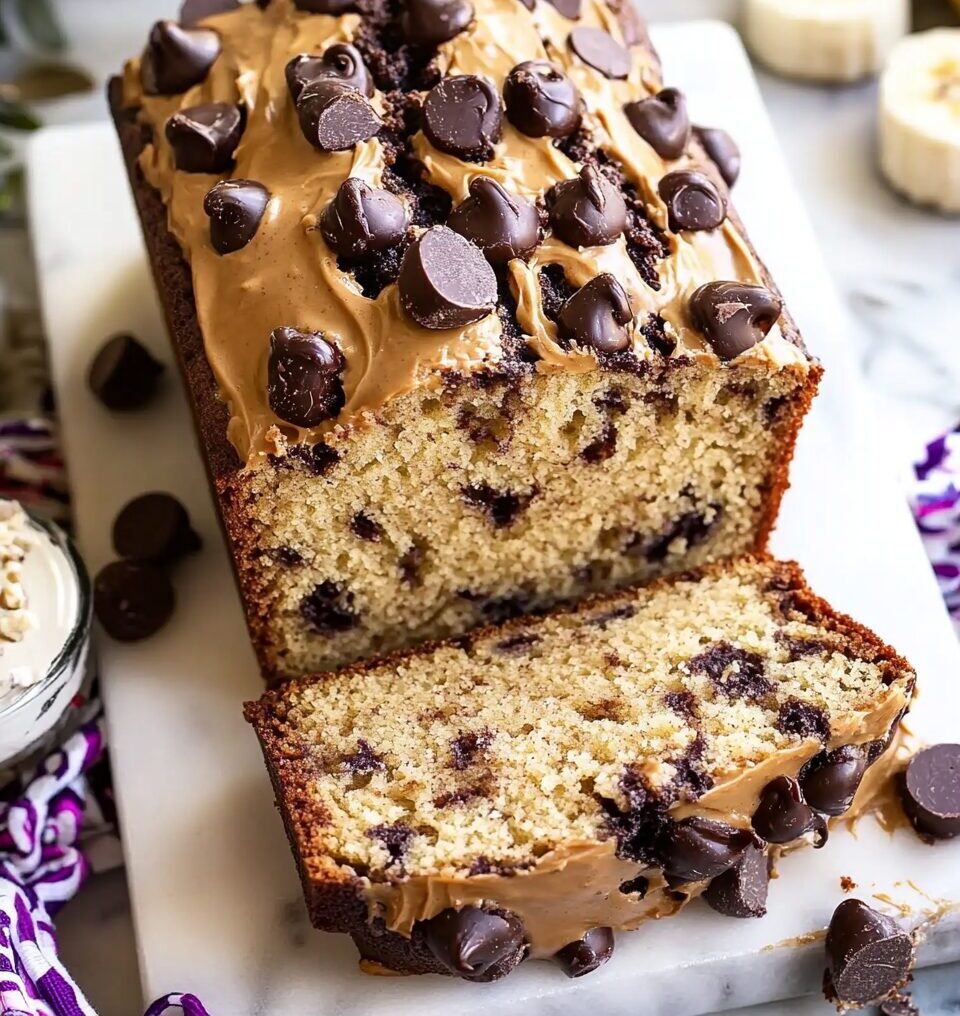 Chocolate Chip Peanut Butter Banana Bread