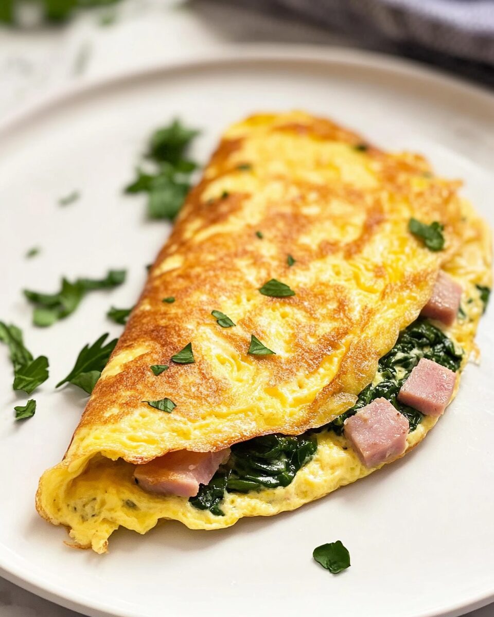 Ham and Spinach Omelette