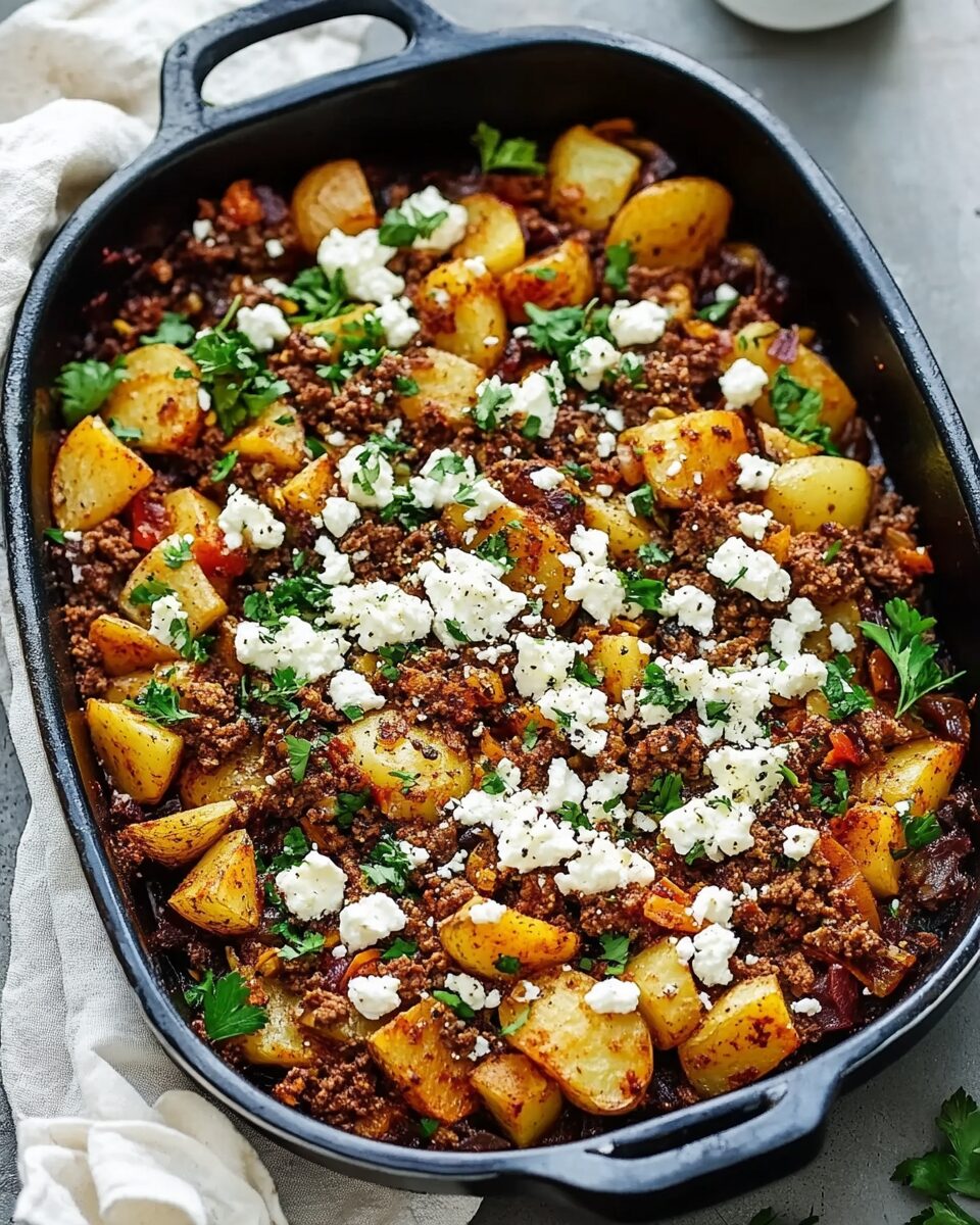 Harissa Beef and Crispy Potatoes