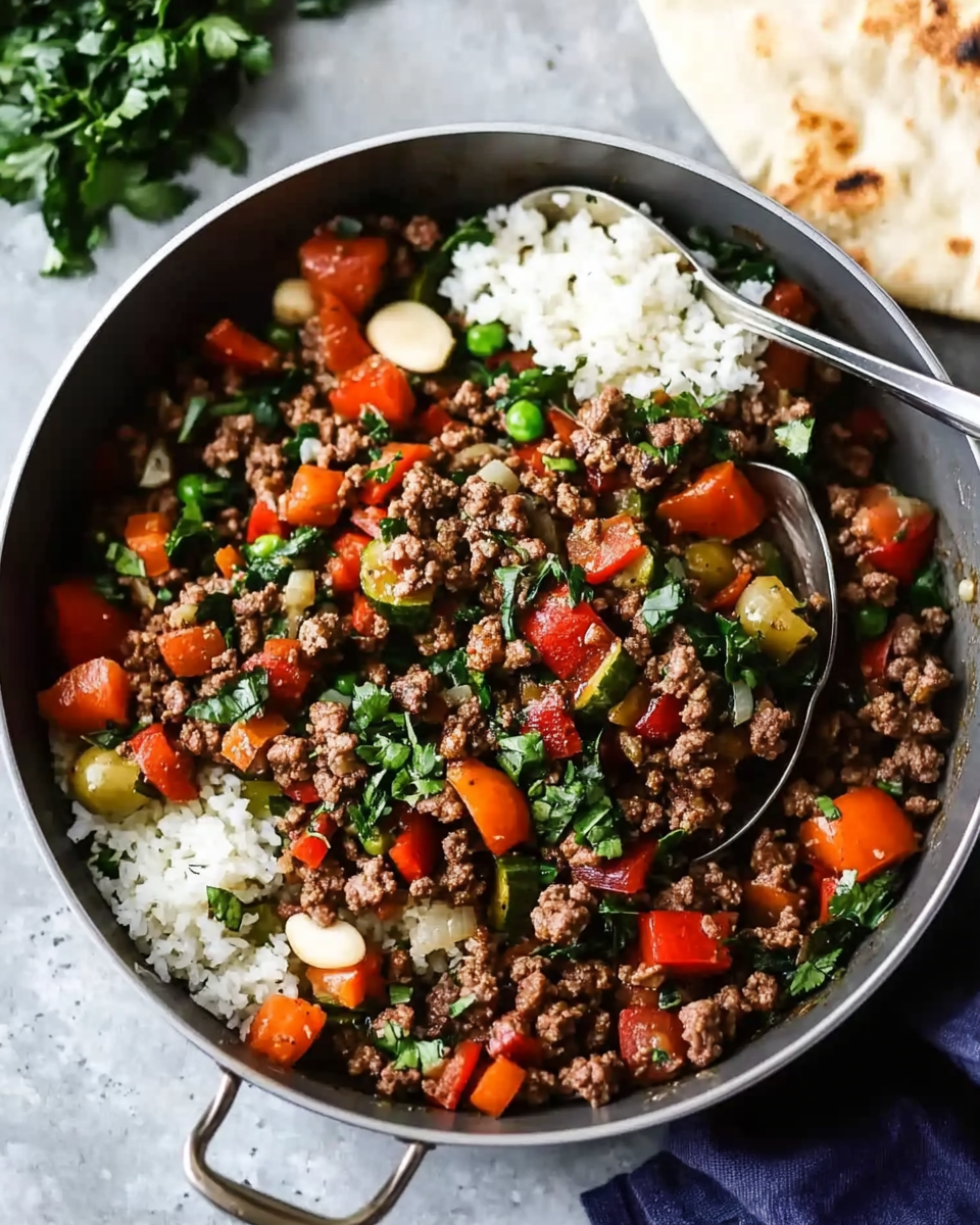 Mediterranean Ground Beef Stir Fry