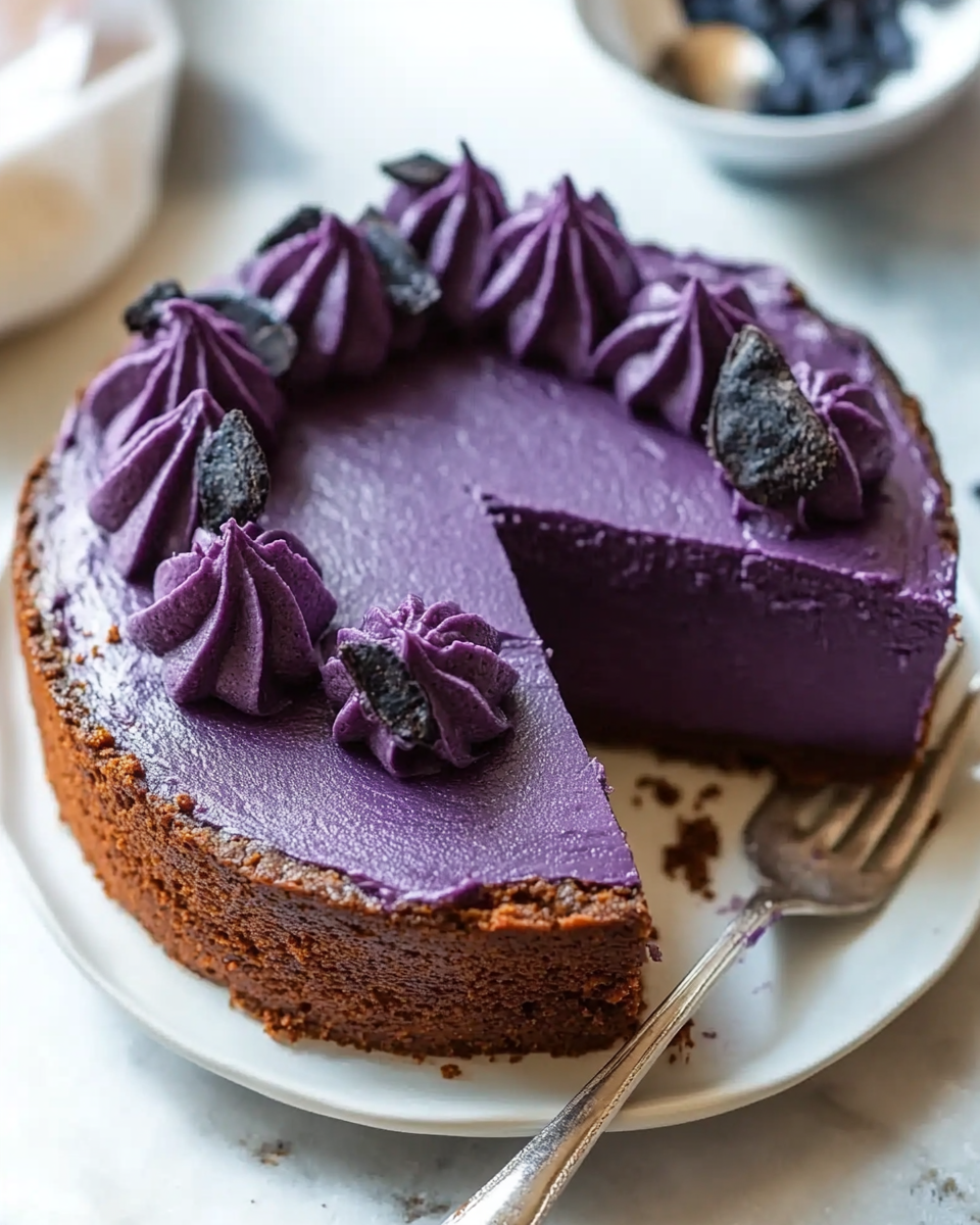 Purple Sweet Potato Cheesecake