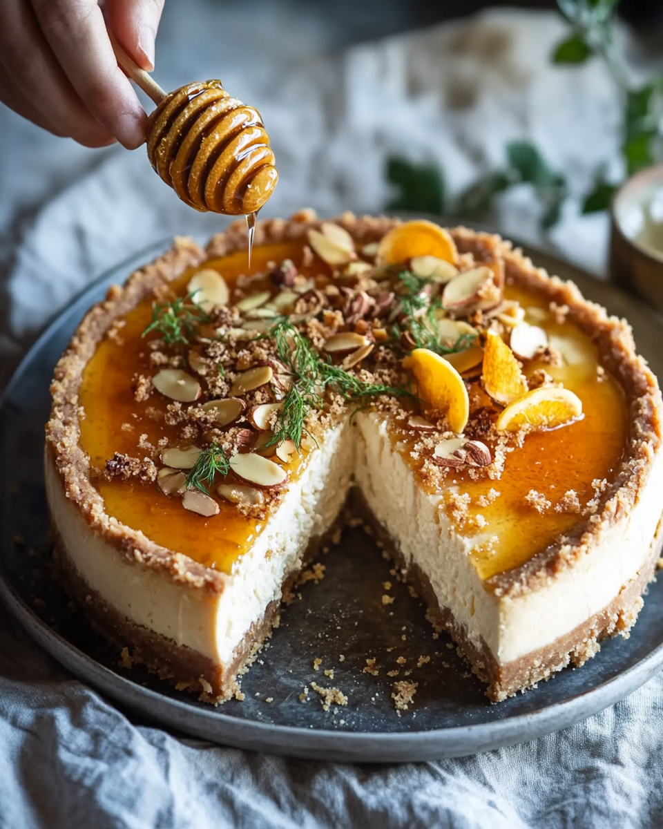 Ricotta Honey and Lemon Cheesecake