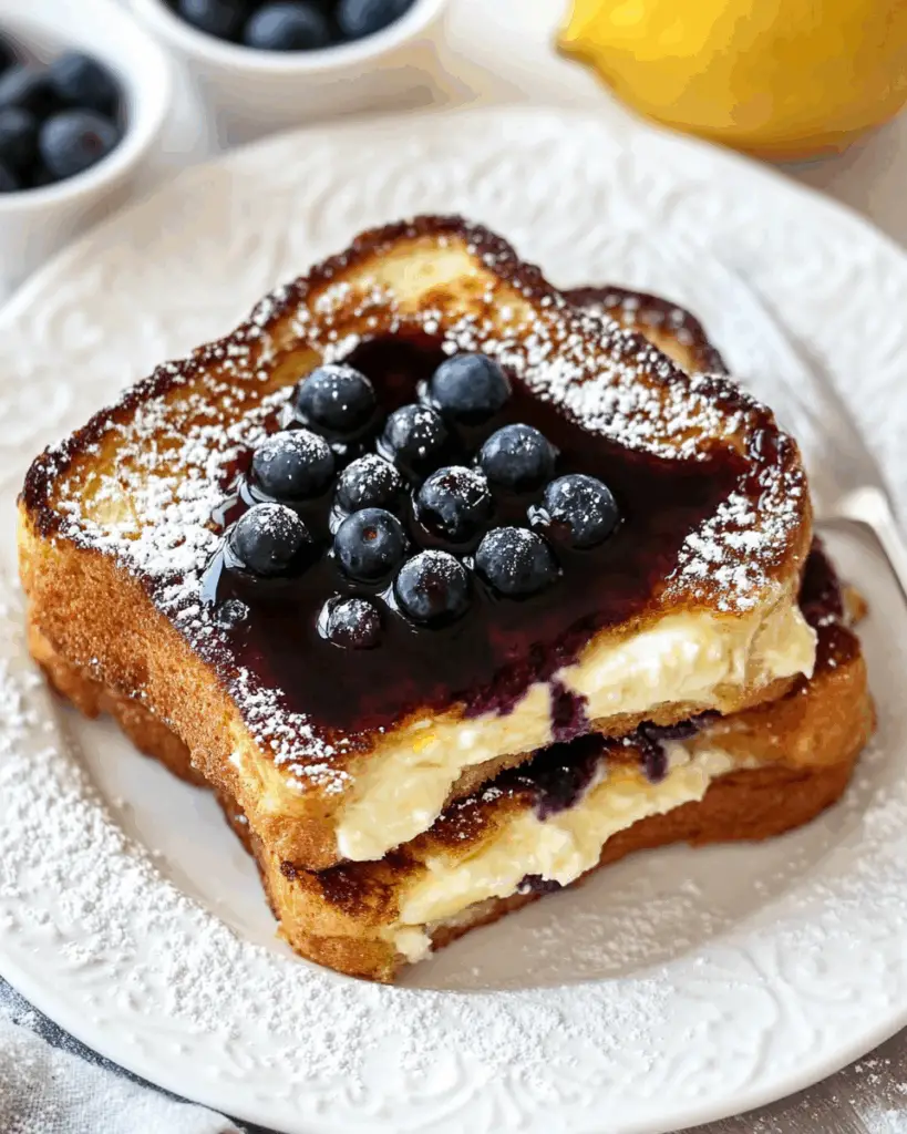 Lemon Cream Cheese Stuffed French Toast