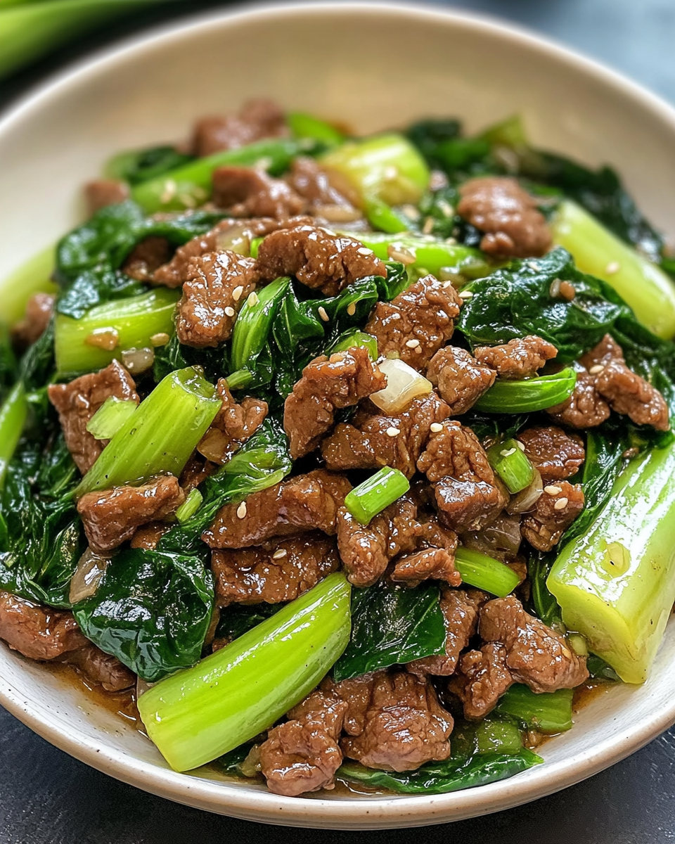 Bok Choy Stir-Fried Beef