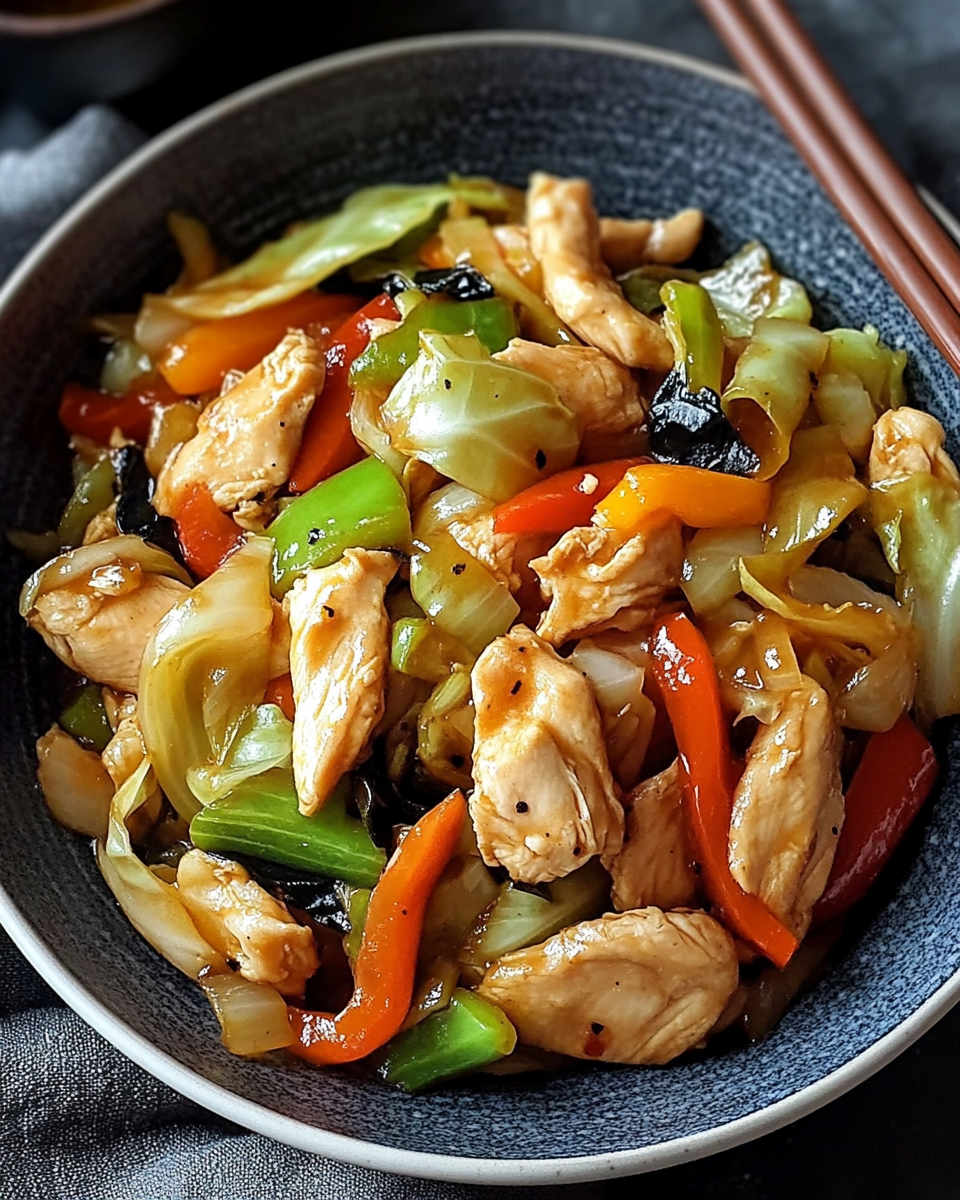 Chinese Chicken Cabbage Stir-Fry