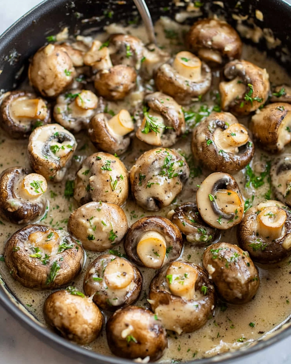 Creamy Garlic Parmesan Sautéed Mushrooms