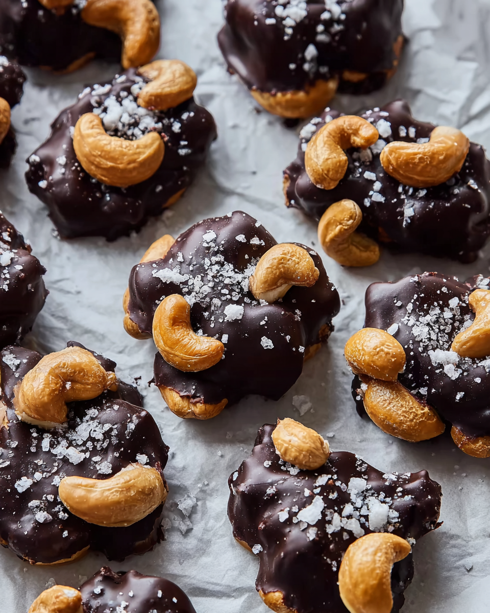 Dark Chocolate Cashew Clusters