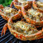 Grilled blue crabs