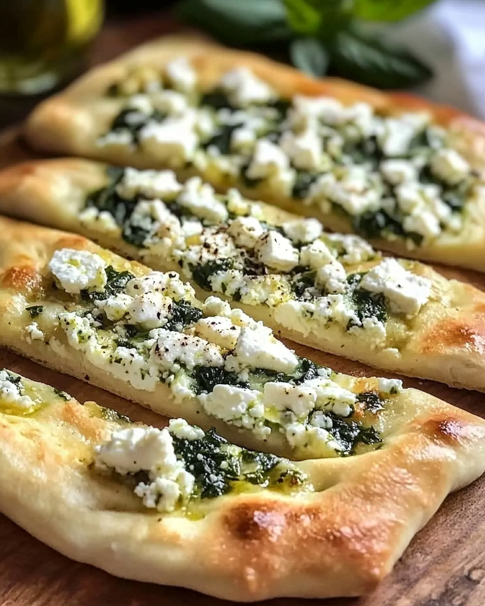 Mediterranean Mint and Feta Stuffed Flatbreads