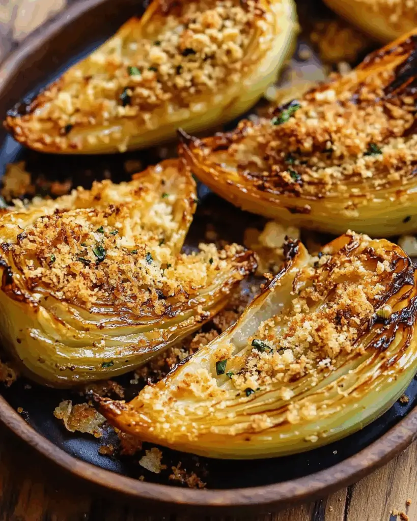 Miso Butter Roasted Cabbage Wedges