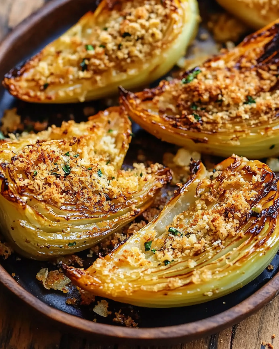 Miso Butter Roasted Cabbage Wedges