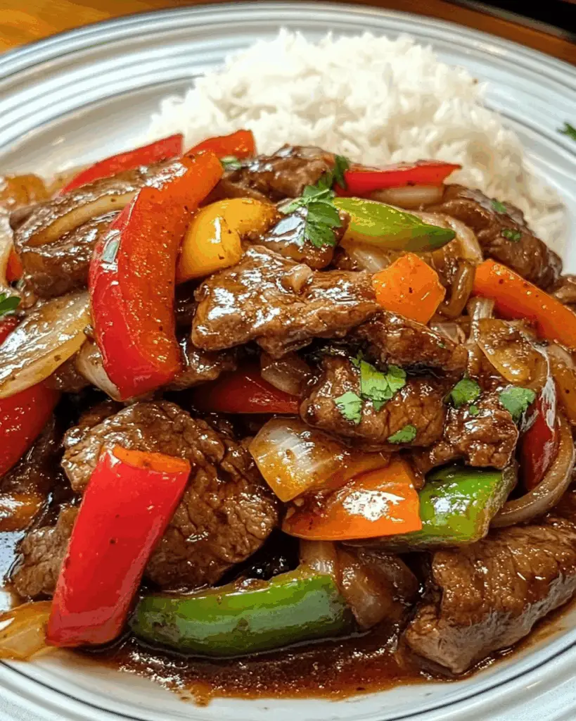 Pepper Steak with Bell Peppers and Onion