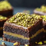 Pistachio Kunafa Brownies