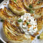 Roasted Cabbage with Yogurt Sauce