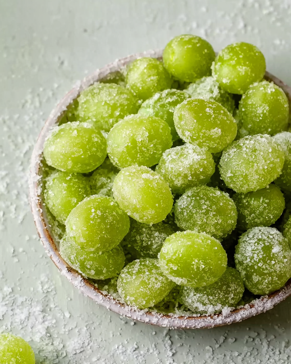 3-Ingredient Healthy Sour Candied Frozen Grapes