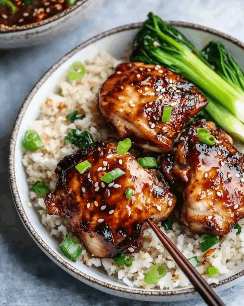 Air Fryer Asian-Glazed Boneless Chicken Thighs