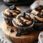 Chocolate Almond Butter Swirl Muffins