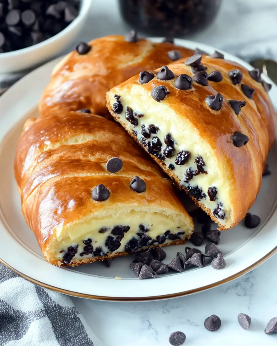 Chocolate Chip Vanilla Custard Brioches
