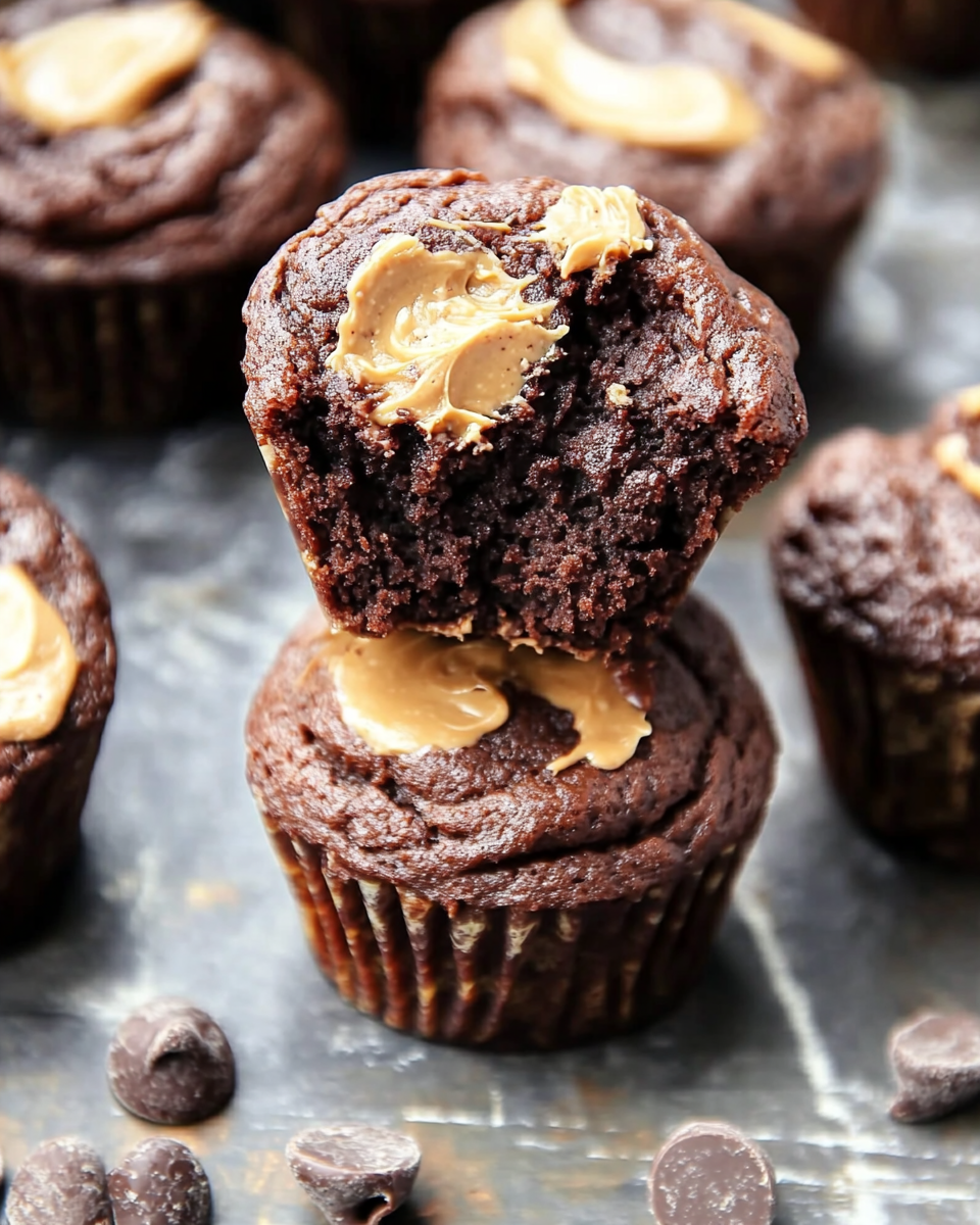 Chocolate Peanut Butter Muffins