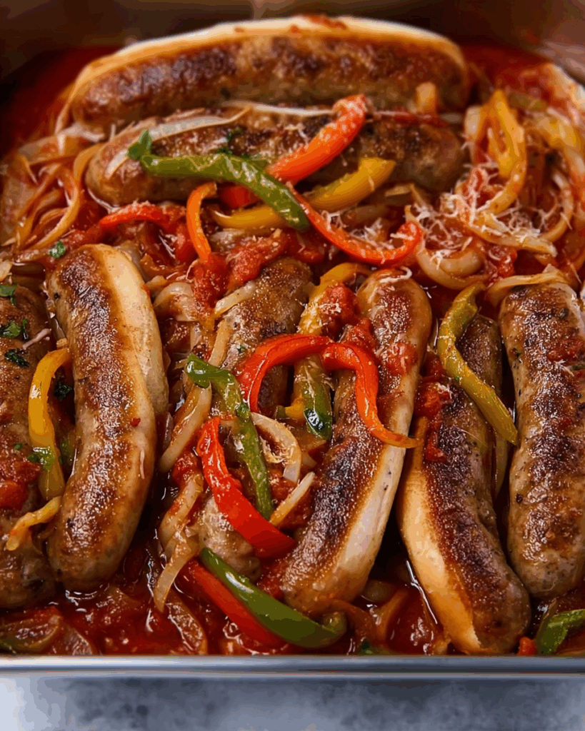 Italian Sausages with Peppers & Onions