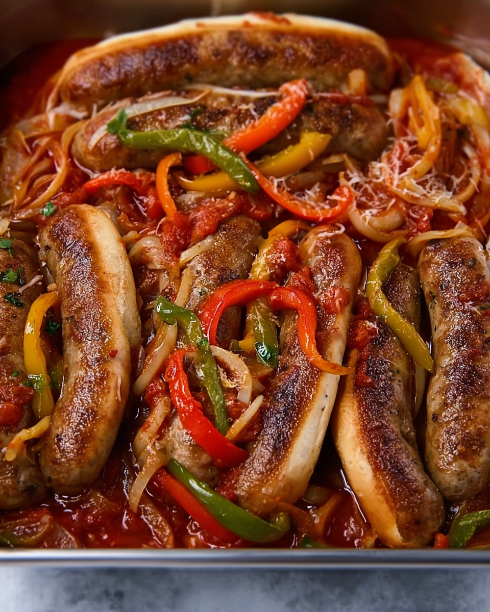 Italian Sausages with Peppers & Onions
