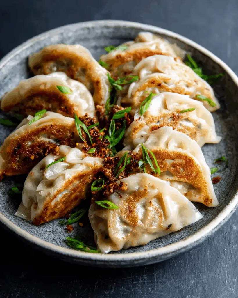 Juicy Pork & Chive Pan-Fried Dumplings