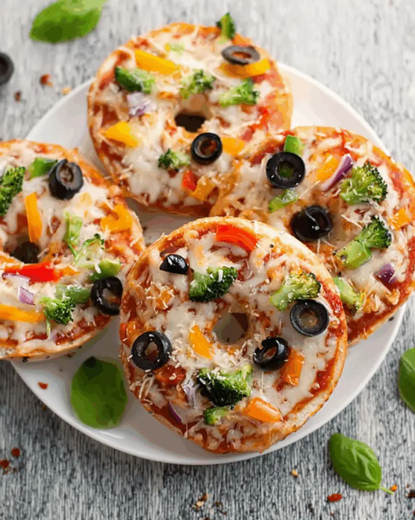 Mini Veggie Pizza Bagels