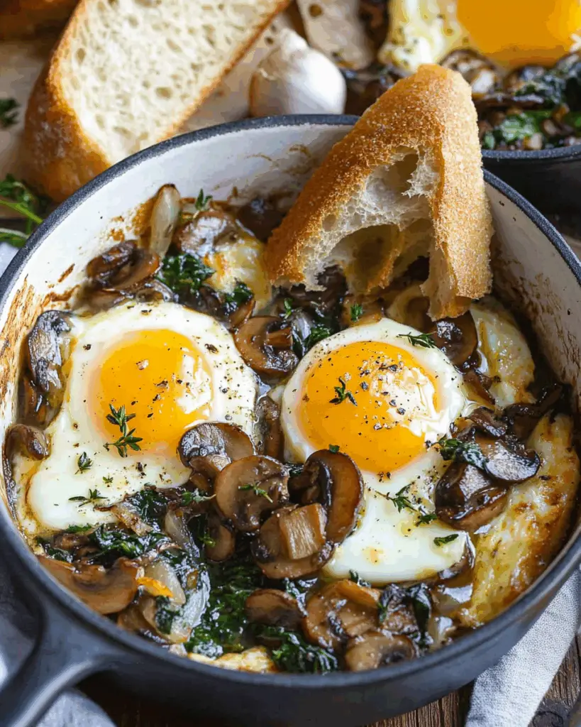 Mushroom and Brie Baked Eggs