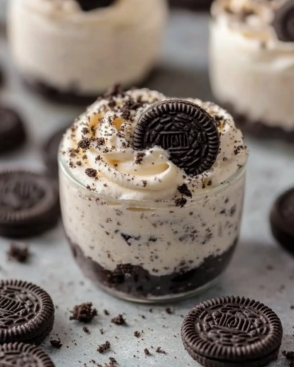 No-Bake Cookies and Cream Cheesecake Cups