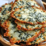 Spinach Dip Cheese Crisps
