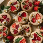 Strawberry Pressed Chamomile Cookies