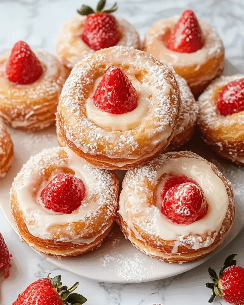 Strawberry Vanilla Bean Cronuts