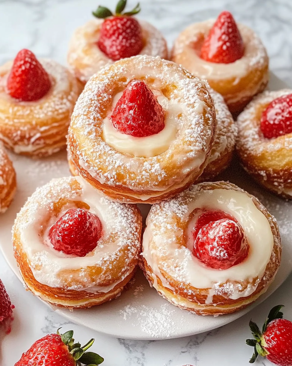 Strawberry Vanilla Bean Cronuts