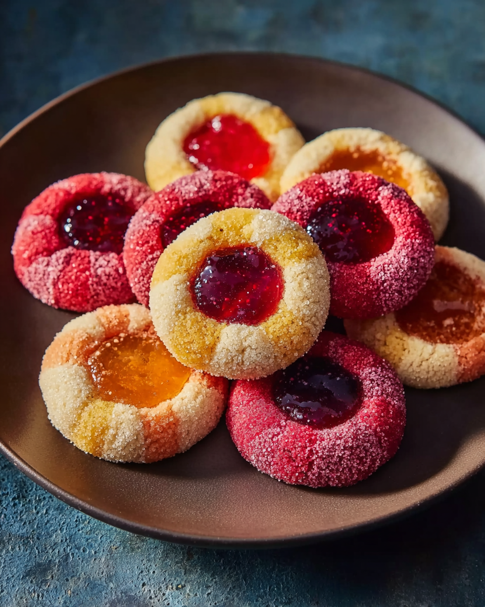 Tutti-Frutti Thumbprint Cookies