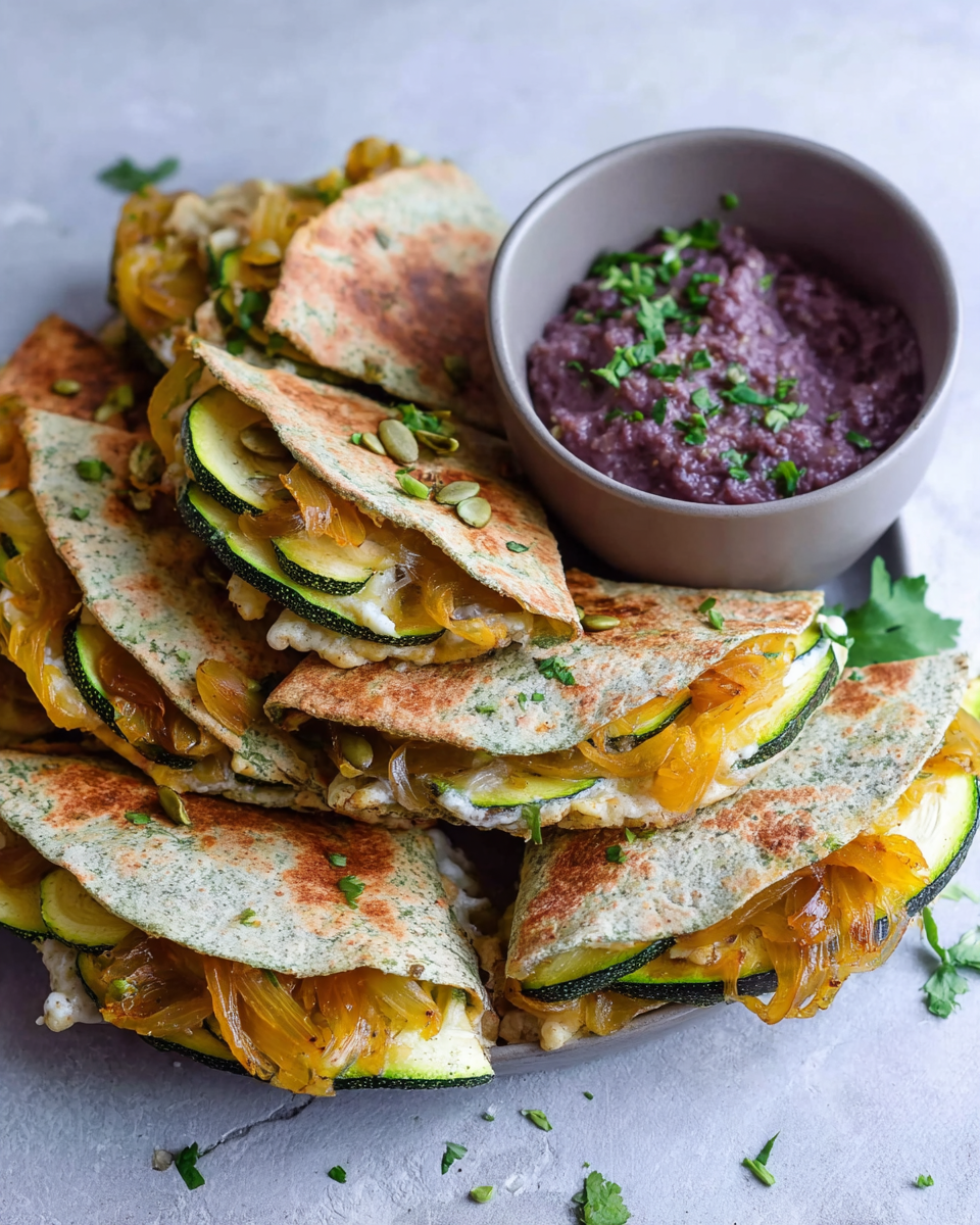 Vegan Zucchini Quesadillas