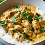 Basil Chicken in Coconut Curry Sauce