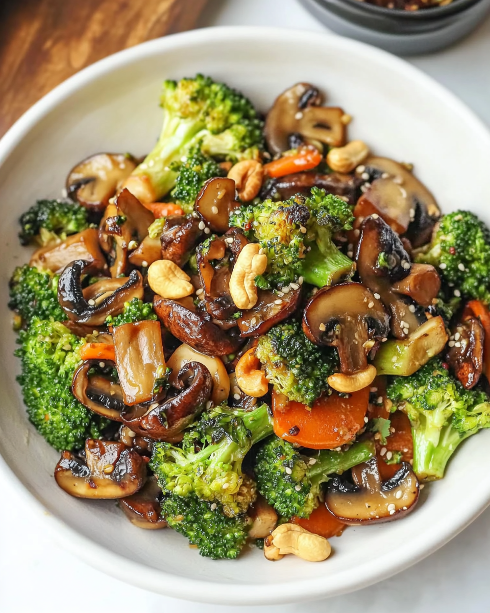 Broccoli and Mushroom Stir-Fry